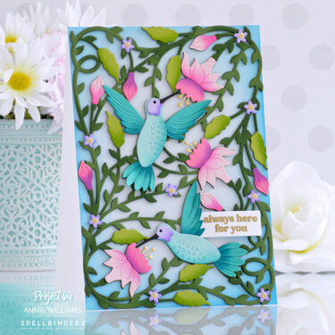Floral Hummingbird Card