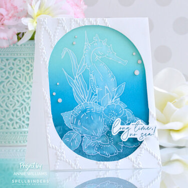 Seahorse Floral Card