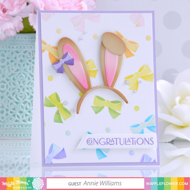 Cute Bunny Ears Baby Card