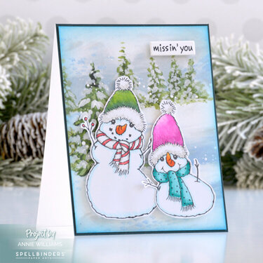 Snowman Missing You Card