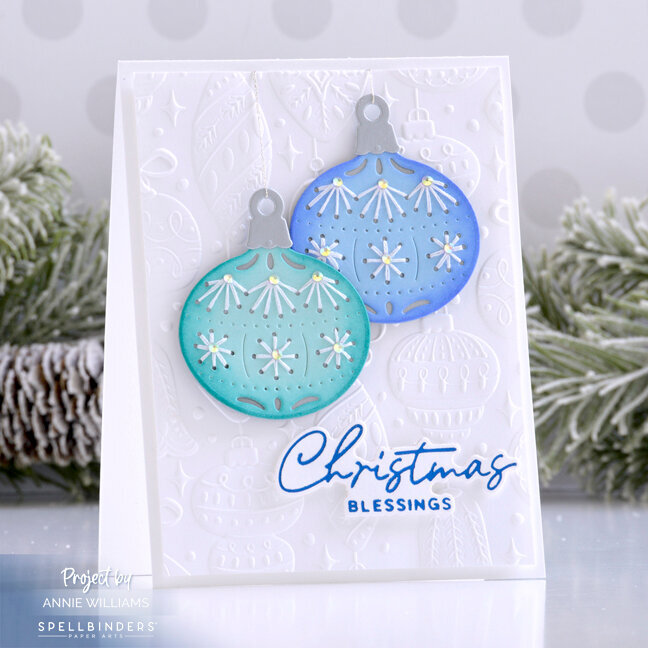 Stitched Christmas Ornament Card