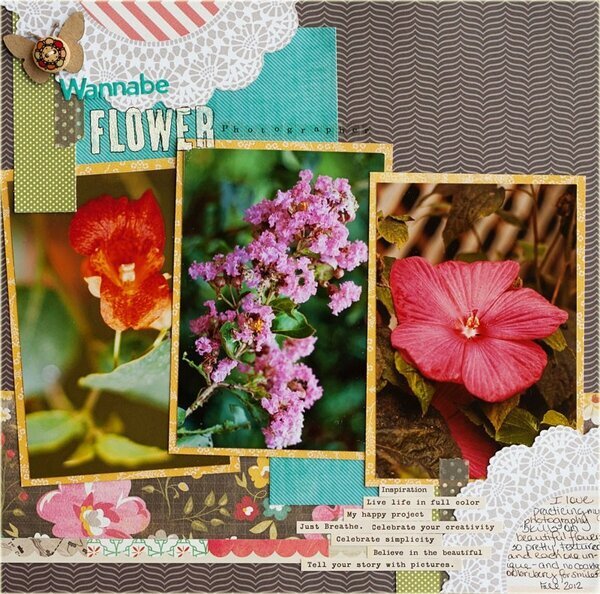 Scrapping With a Page kit like Glitter Girl
