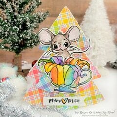 Rainbow Christmas Teacup Card