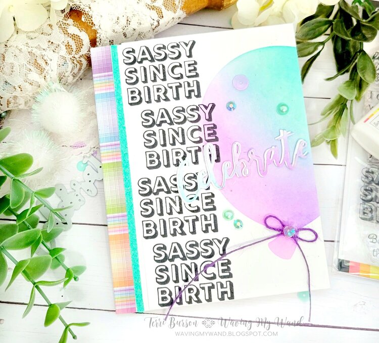 Stenciled Balloon Birthday Card