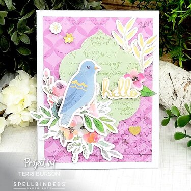 Floral Friendship Card #3 for Spellbinders