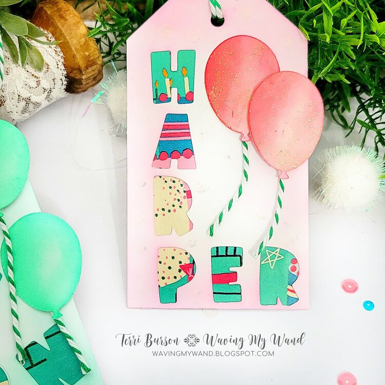 Birthday Tags w/Gift Wrap Backing