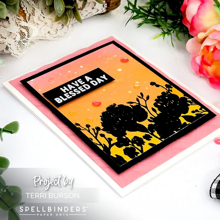 Silhouette Floral Card for Spellbinders