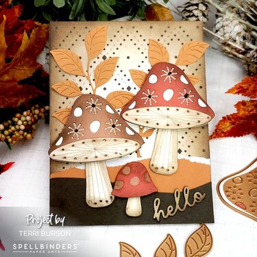 Grungy Fungi Card for Spellbinders