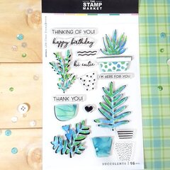 Succulent Stamp Set from The Stamp Market