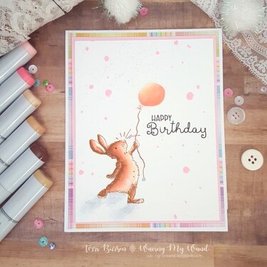 Birthday Bunny Card with Colorado Craft Company
