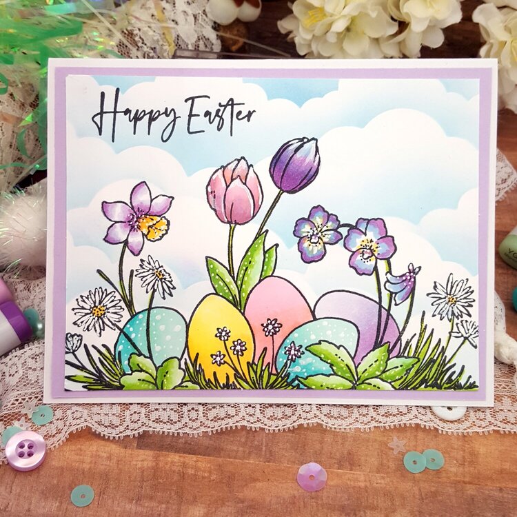 Easter Card feat. Penny Black Stamps