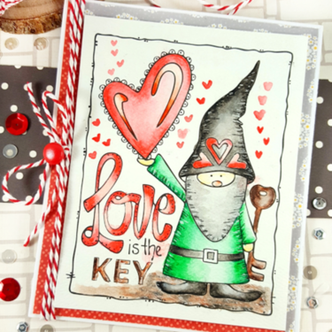 Gnome Valentine Card + Enter to Win