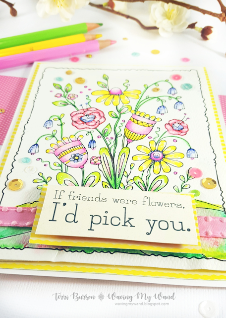 Spring Card featuring Adornit Paintables