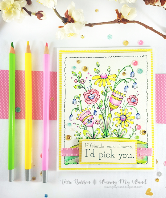 Spring Card featuring Adornit Paintables