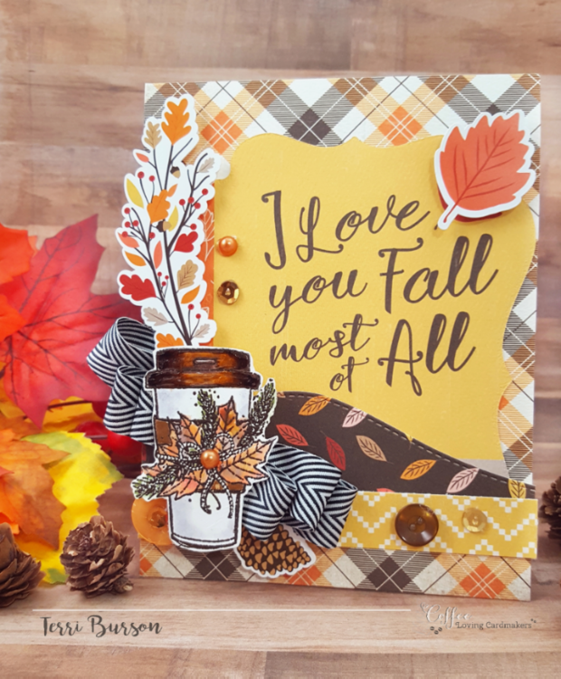 &quot;Fall&quot; in Love Card with Carta Bella Papers and Unity Stamps