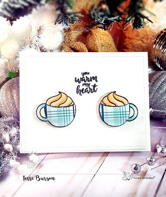 Winter Coffee Card featuring Echo Park Paper and Sunny Studio Stamps