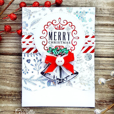 Elegant Christmas Card featuring Thermoweb &amp; Graciellie Designs