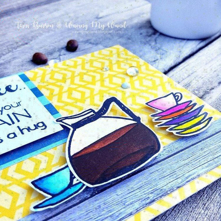 Colorful Coffee Card Featuring Altenew