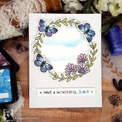 Spring Wreath Card for Ranger Ink