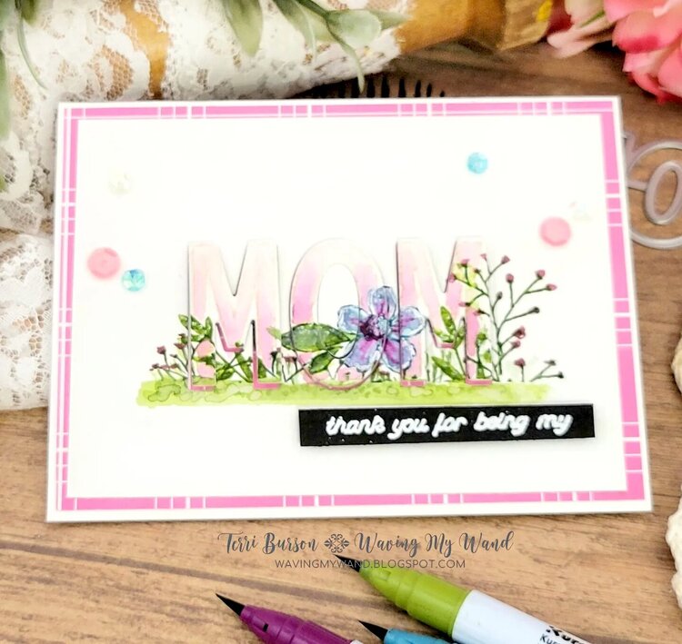 Mothers Day Watercolor Eclipse Card