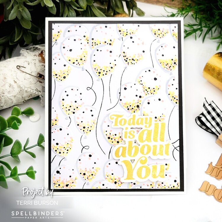 Confetti Balloons Card for Spellbinders