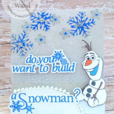 Olaf Snowman card featuring Cricut Explore
