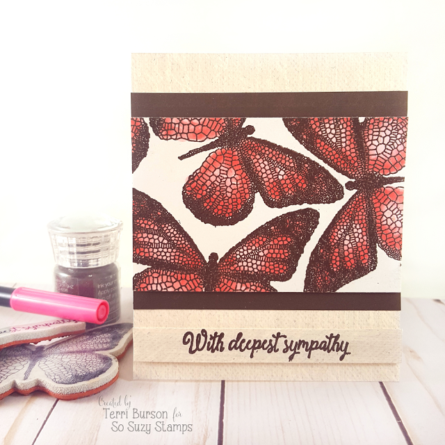 Embossed Butterfly Sympathy Card