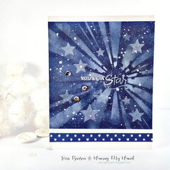 Starry Galaxy Card for Autism Awareness