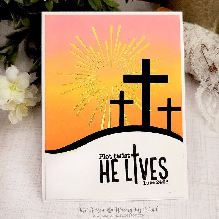Ink Blended Easter Card