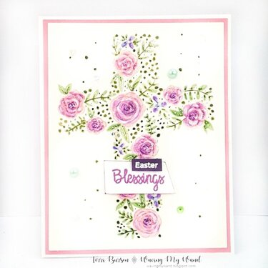 Easter Floral Cross Card