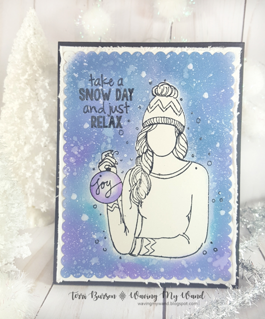 Snow Day Card for Unity Stamps with Ranger Ink Oxides