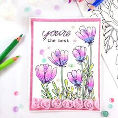 Floral Card featuring Adornit Paintables