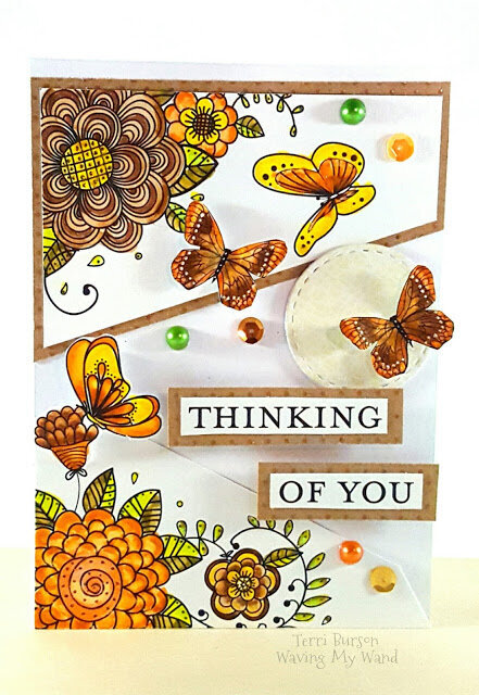 Thinking of You Card - Coloring with DCWV
