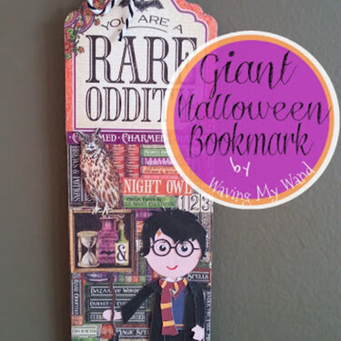 Giant Halloween &quot;Harry Potter-ish&quot; Bookmark with Graphic 45