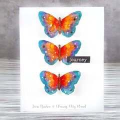 Watercolor Rainbow Butterfly Card for Just Cards Video Hop
