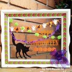 Design Team project for May Arts Ribbon- Upcycled Halloween Picture Frame
