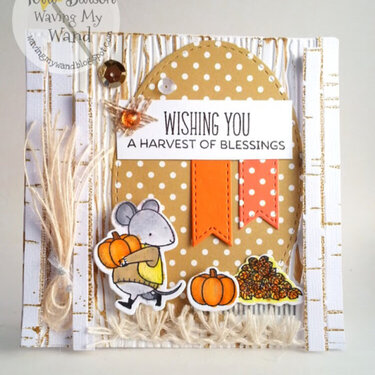 Harvest Mouse Blessings with MFT Stamps and Echo Park Paper