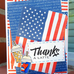 Patriotic Coffee Thank You Card