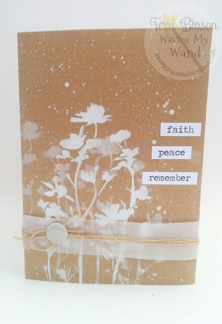 Stenciled Sympathy Card featuring Ranger and Tim Holtz