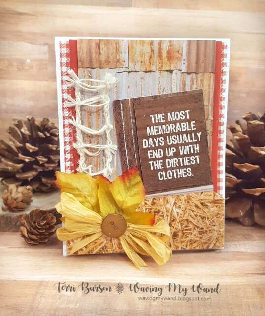 Rustic, Card featuring Kaisercraft Old Mac for 12 Days of Christmas Freebie