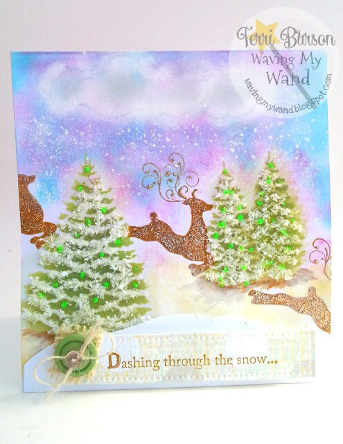 Prancing Reindeer Christmas Card