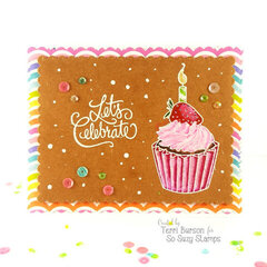 Strawberry Cupcake Celebration Card