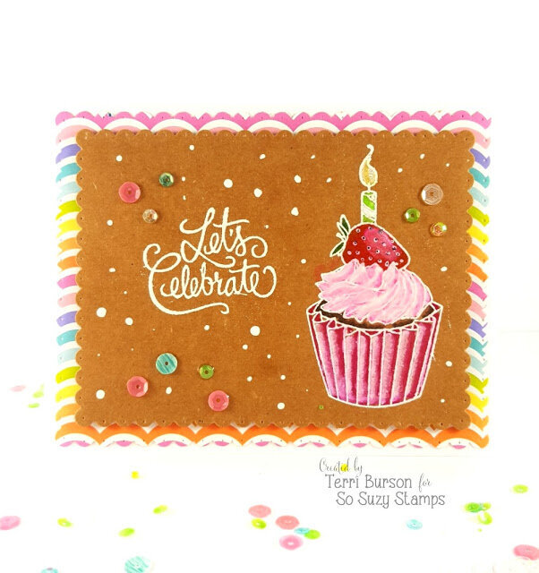 Strawberry Cupcake Celebration Card