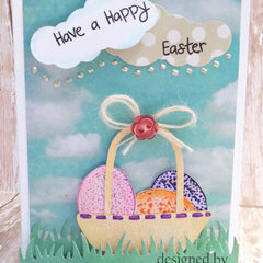 Easter Eggs in a Basket Card