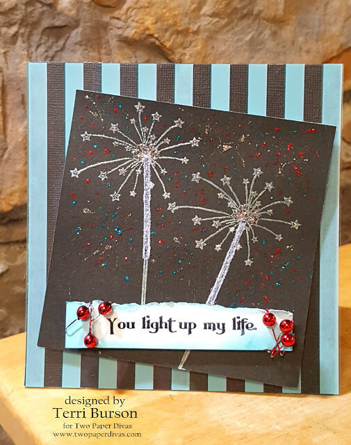 Sparkles and Glitter Patriotic Card