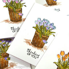 Coloring Multiple Cards with TPD Stamps and Tombow
