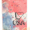 USA Patriotic Watercolor and Embossed Card