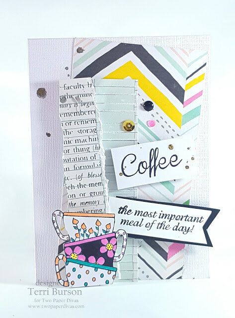 Coffee Card with Crate Paper and Zigs