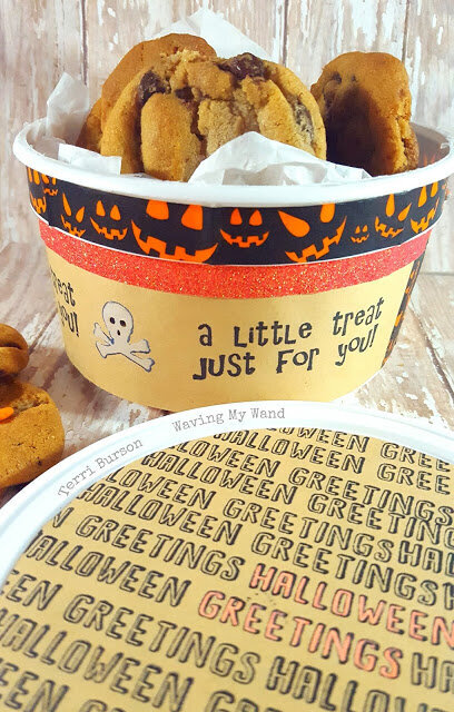 Halloween Upcycled Cookie Dough Tub for Unity Stamps
