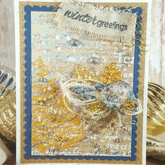 Mixed Media Winter Card for Unity Stamps